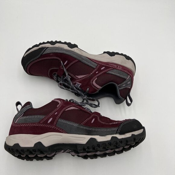 LL Bean Women's Trail Model 4 Hiking Shoes Maroon gray woman's size 9.5 - Picture 7 of 13